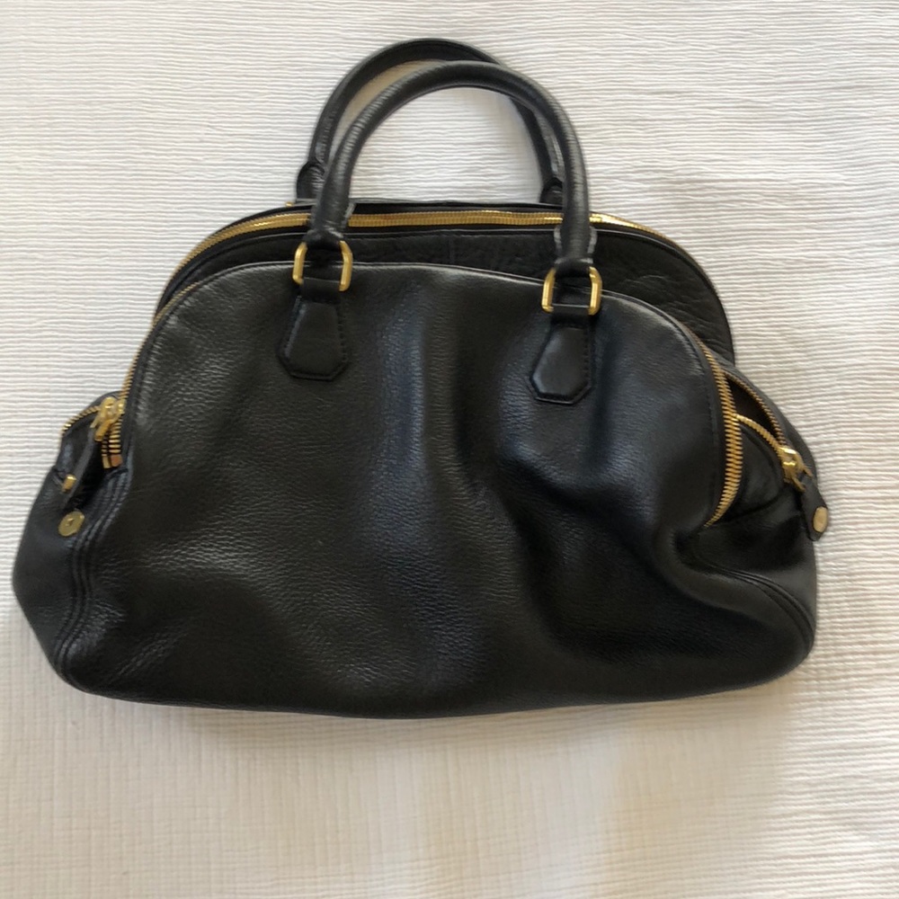 Never used J. Crew black leather Biennial Satchel
